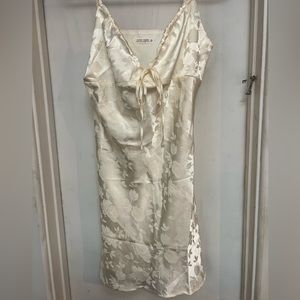12th tribe white satin dress size L